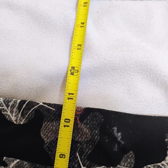 Time and Tru Black Leggings with White Spiderweb and Orange Accent Print - Picture 7 of 9